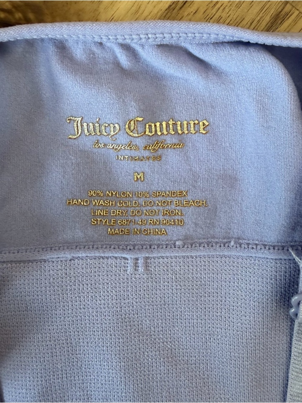 Juicy Couture Lavender Rhinestone Logo Bralette Size M Y2K Strappy Crop Top - Picture 4 of 5